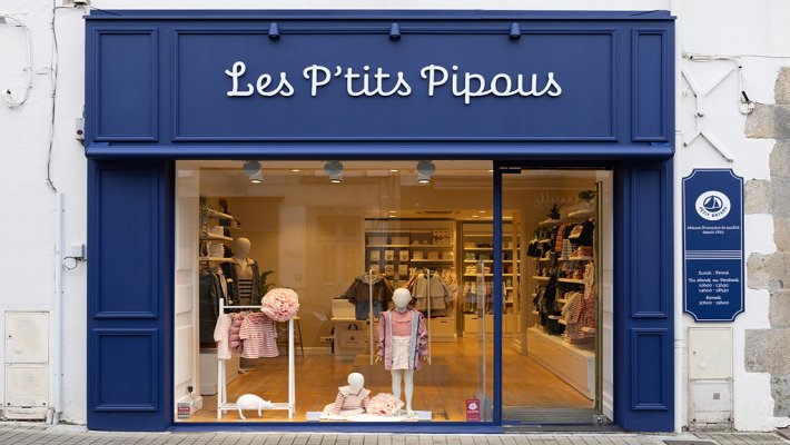 Réalisation de la nouvelle façade pour le magasin Les P'tits Pipous